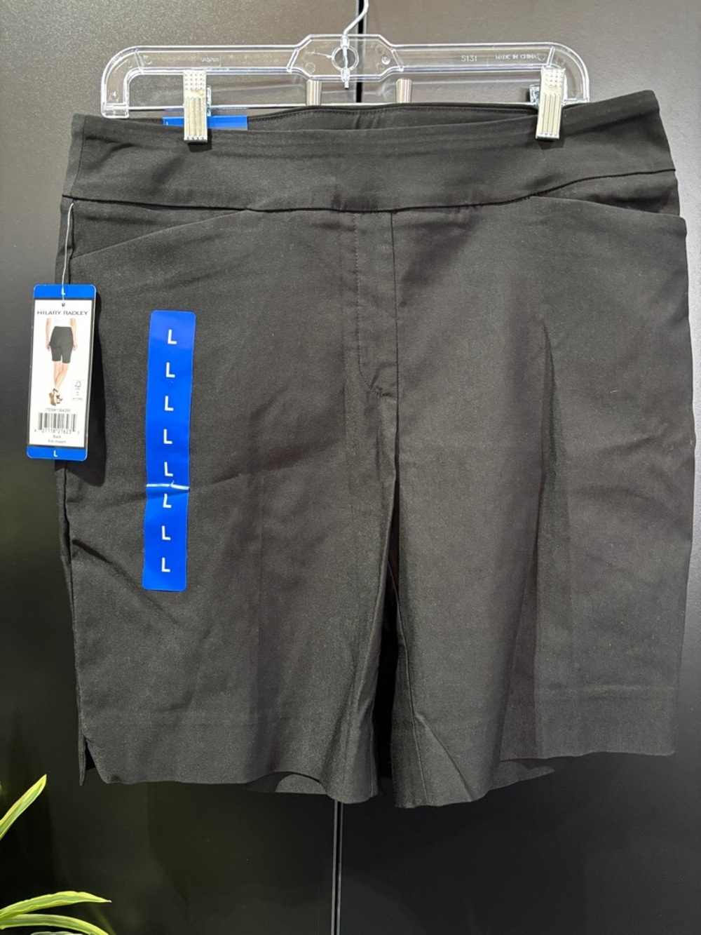Hillary Radley Bermuda, 9” ,mid rise,slash pockets, slits at thigh,stretch